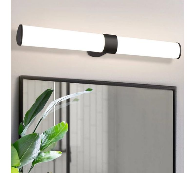 Lampe LED Murale Noire Pour Salle De Bain - Applique Étanche Ip44 60cm 8w