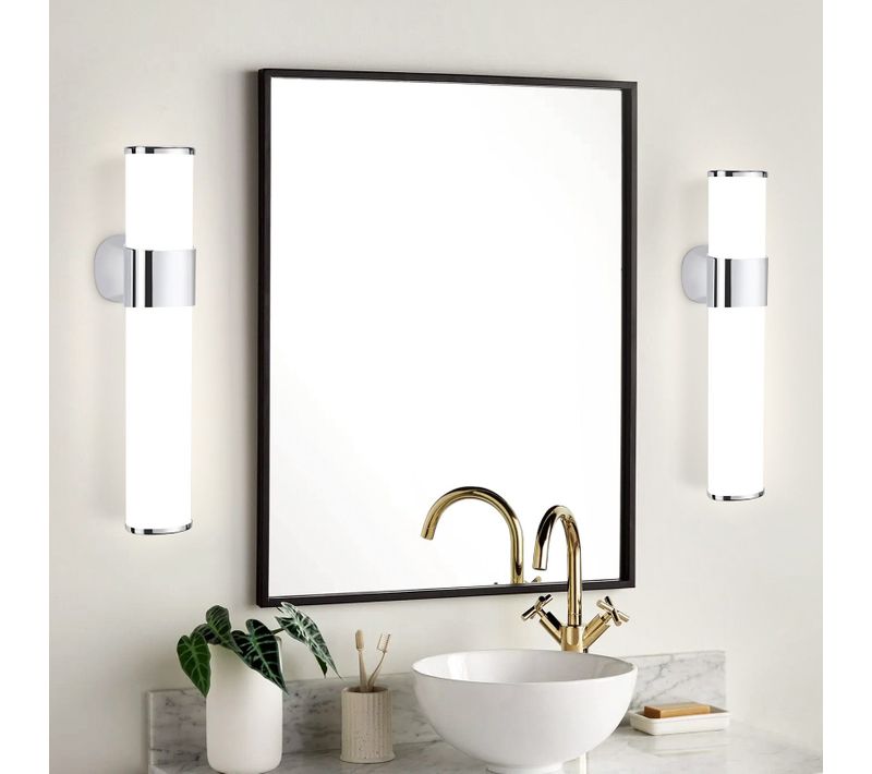 Lampe LED 2er Pour Miroir De Salle De Bain 6w Nickel  30cm