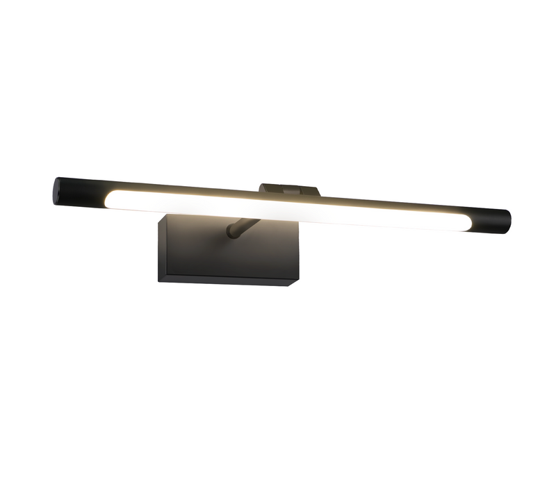 Lampe LED Pour Miroir Salle De Bain 40cm Noire 6w Pour Armoire De Salle