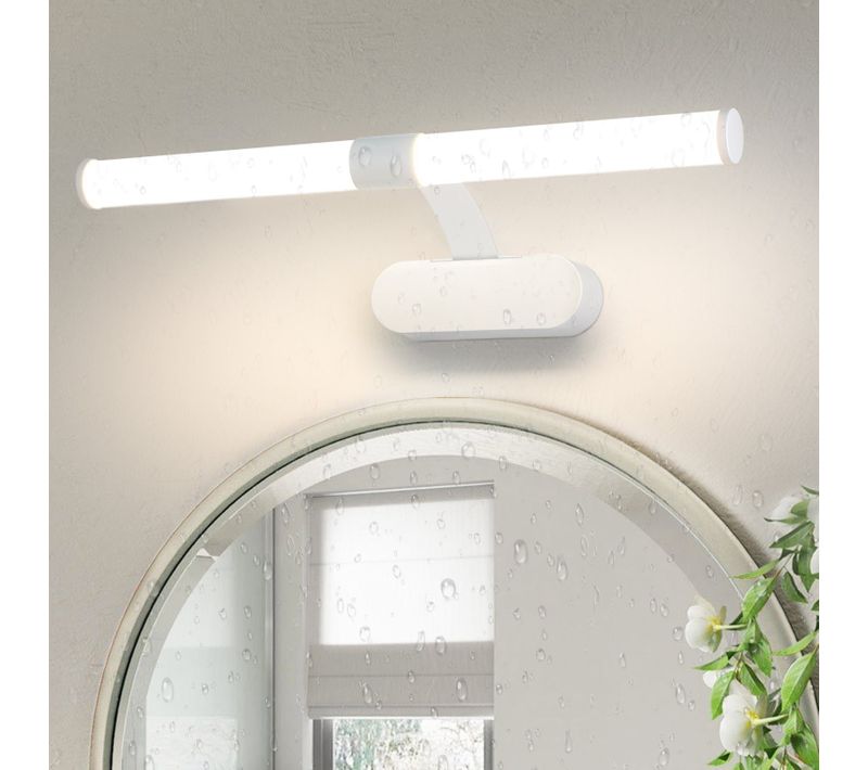 Lampe De Miroir Blanc 40cm - Éclairage LED Pour Salle De Bain Et Chambre à Coucher