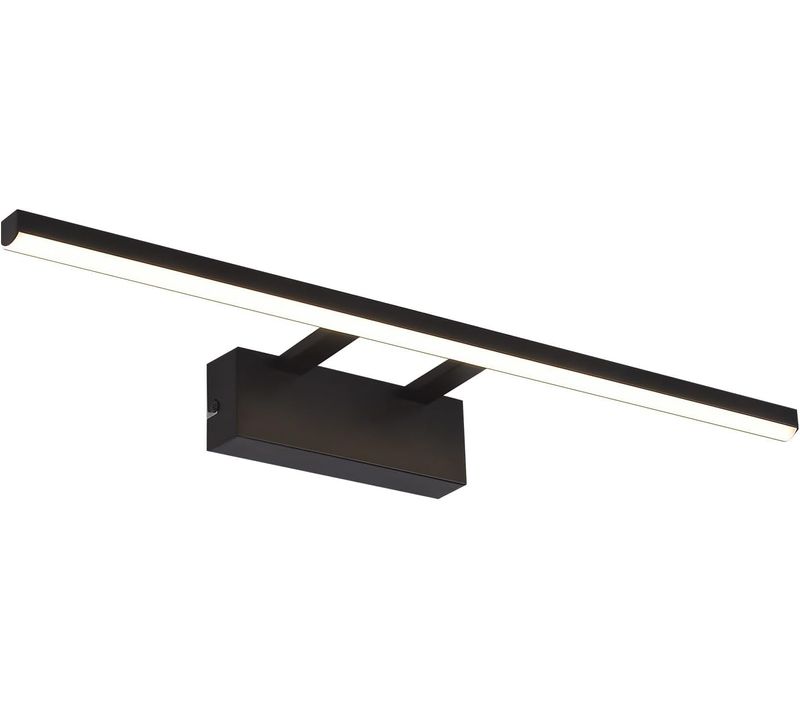 Applique Murale LED à Miroir Pour Salle De Bain 60cm Noir Mat 13w