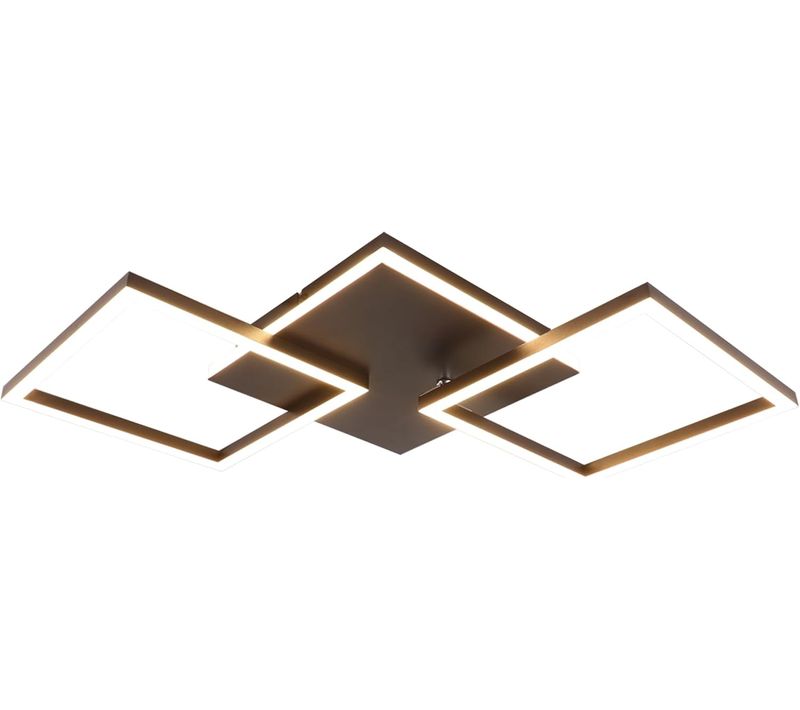 Plafonnier LED Moderne Noir 3000-6500k Pour Salon, Cuisine Et Bureau