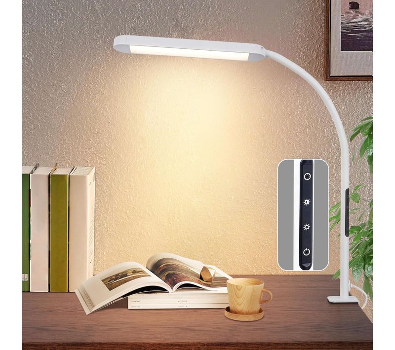 Lampe De Table LED à Intensité Variable - Lampe à Pince Éclairante 11w  Pour Salon
