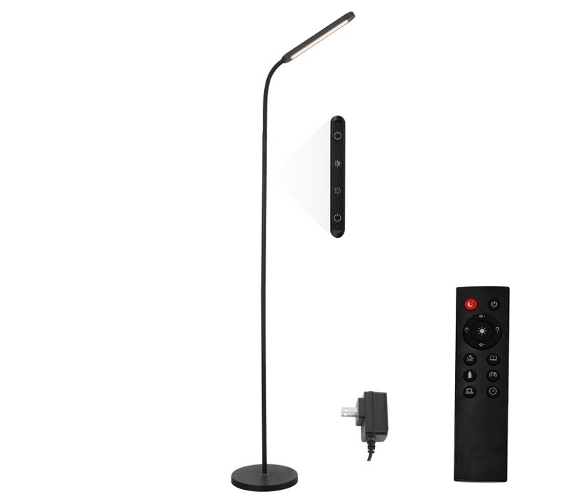 Lampadaire LED Dimmable Noir 11w 360° Flexible Pour Salon Et Canapé