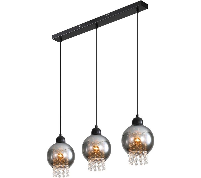 Suspension Salle à Manger E27 Moderne Cristal Tissu Suspension Lampe Salon Couloir