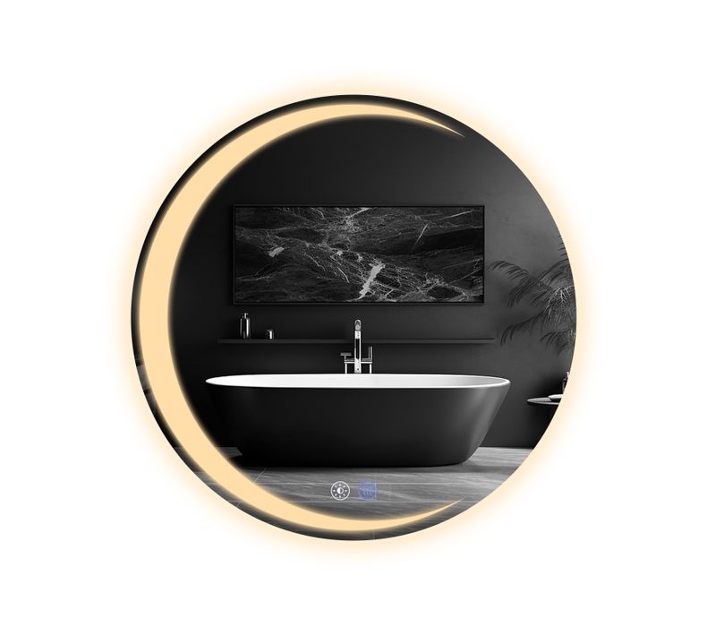 Miroir De Salle De Bain Avec Éclairage Miroir De Salle De Bain Rond Moderne Ip44