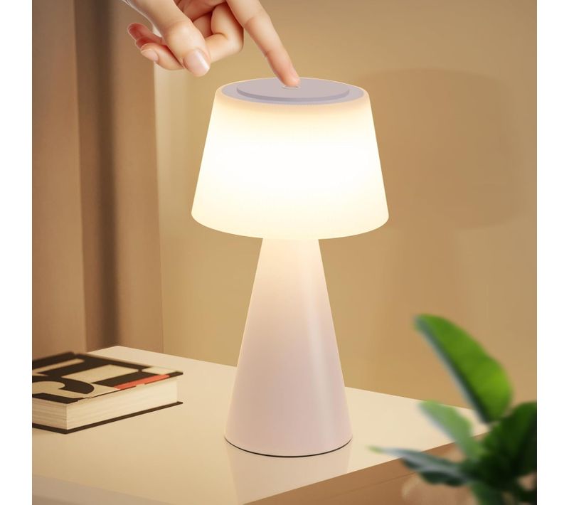 Lampe De Table LED Sans Fil 3600 Mha à Intensité Variable, Lampe De Salon Moderne à Piles
