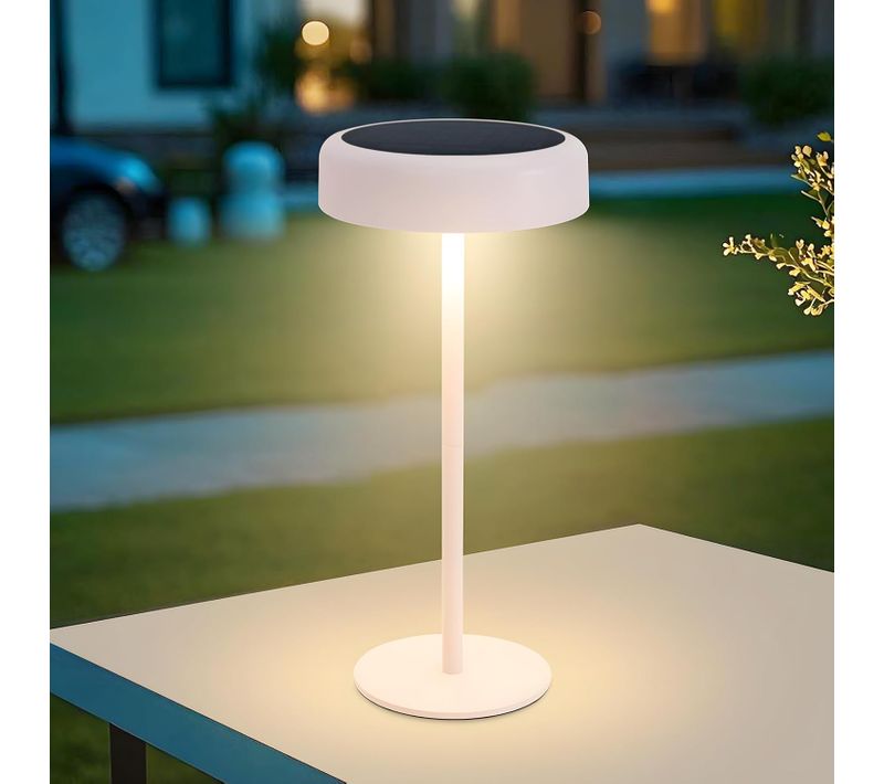 Lampe à Poser De Table LED Sans Fil à Batterie Solaire Chevet Rechargeable Tactile