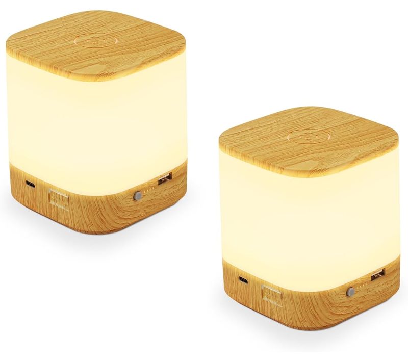 Lampe De Table LED Tactile à Intensité Variable, Lampe De Chevet Rechargeable Par USB