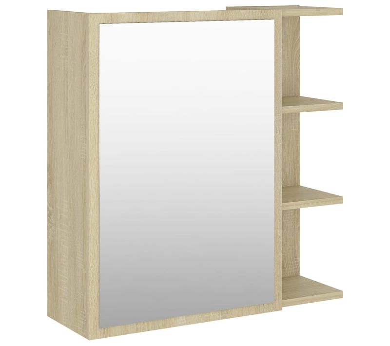 Armoire à Miroir De Salle De Bain Chêne Sonoma Bois Ingénierie
