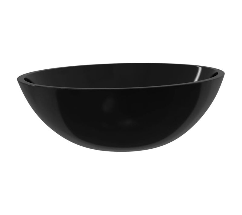 Lavabo Verre 50x37x14 Cm Noir