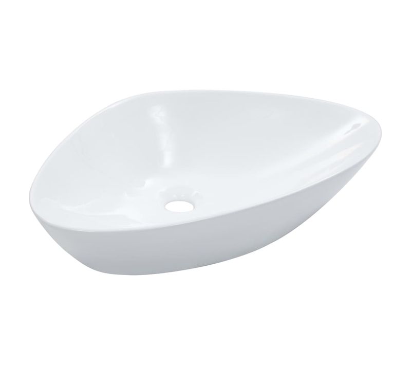 Lavabo 58,5 X 39 X 14 Cm Céramique Blanc