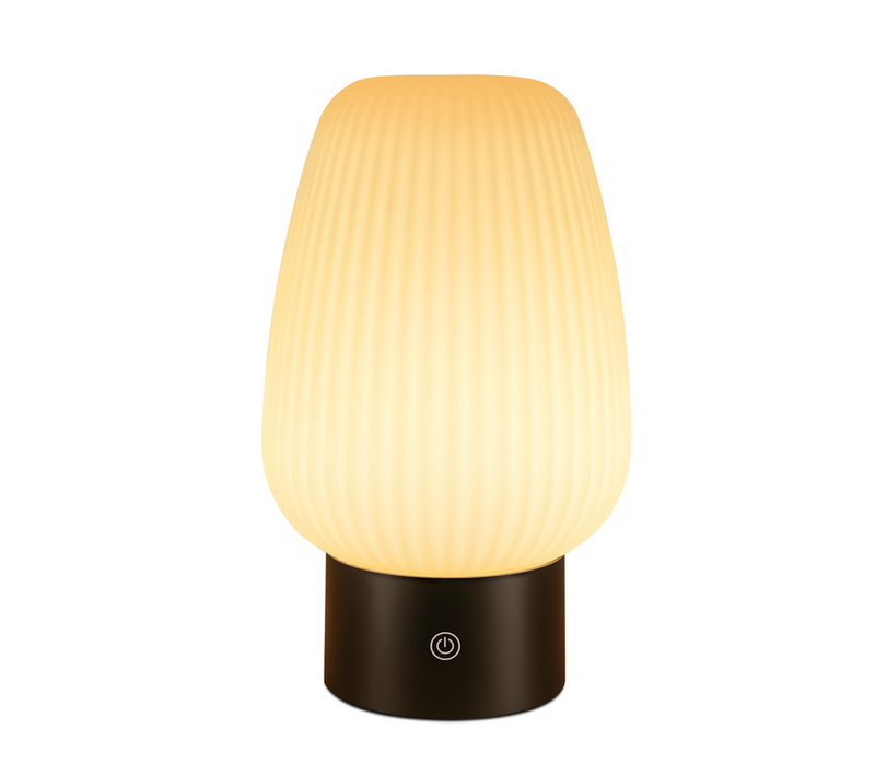 Lampe De Table LED Sans Fil Rechargeable Lampe Tactile USB, Verre Blanc, Dimmable 3000k–6500k, Ip44