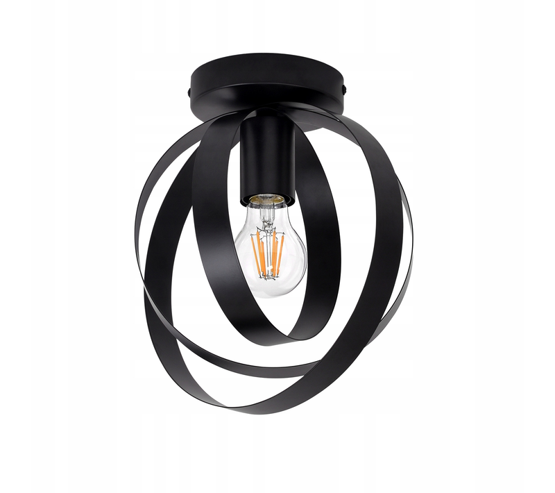 Plafonnier E27 Industriel Noir Rétro Vintage Cuisine Salon Chambre Salle à Manger