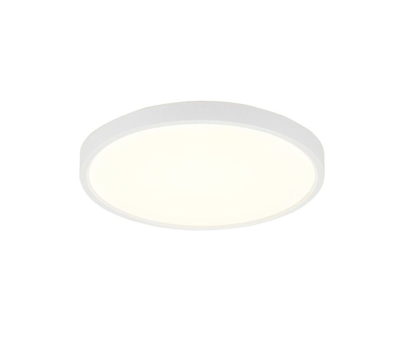 Plafonnier LED Plat 22cm 15w Ip44 Rond Blanc Chaud Salle De Bain Cuisine Couloir