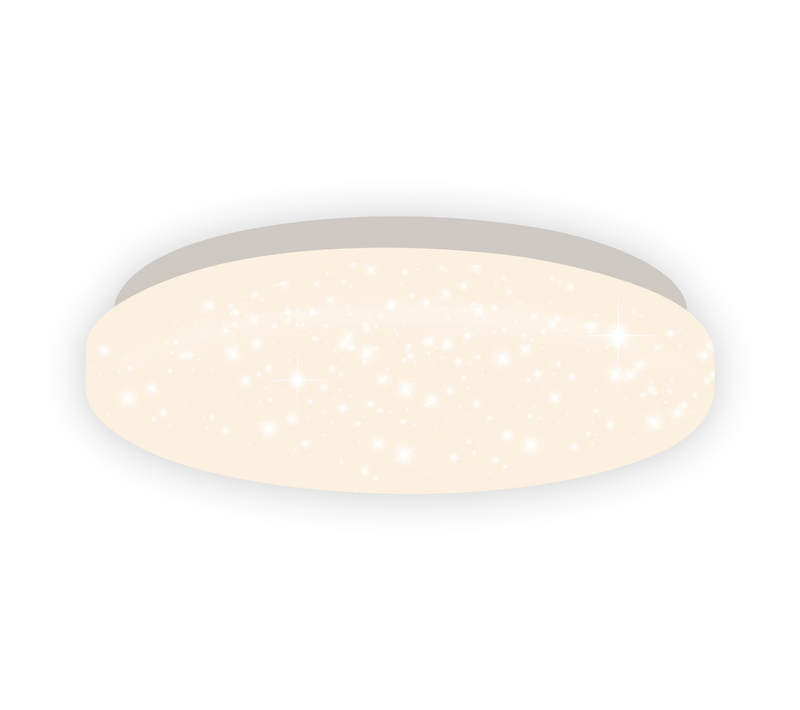 Plafonnier LED 21cm 15w Blanc Chaud Ciel étoilé Paillettes Luminaire Couloir Rond