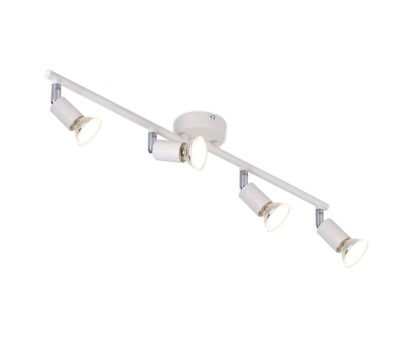 Plafonnier LED 4 Ampoules Gu10 Plafonnier Moderne Spot Intérieur Blanc