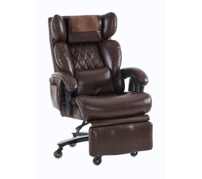 Fauteuil De Bureau Ergonomique - Pu - Marron - 88x70x112,5 Cm