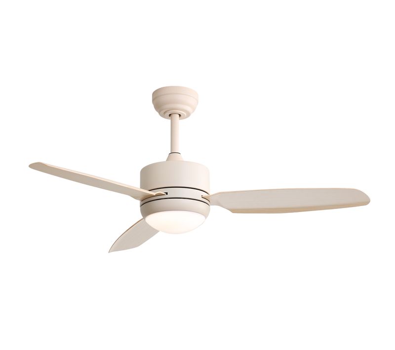 Ventilateur De Plafond - 3 Pales En Abs - Blanc Cassé - 116,8 X 116,8 X 54 Cm