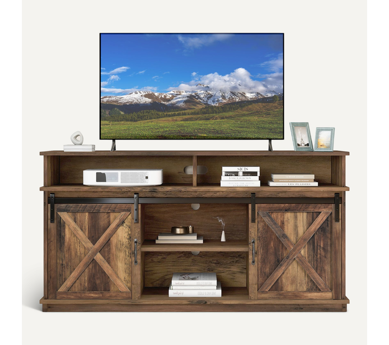 Meuble TV Mdf - Brun Rustique - 148x40x78 Cm