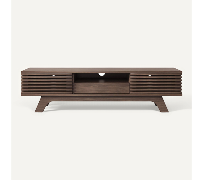 Meuble TV - Panneaux De Particules - Bois Naturel - 150x35x44 Cm