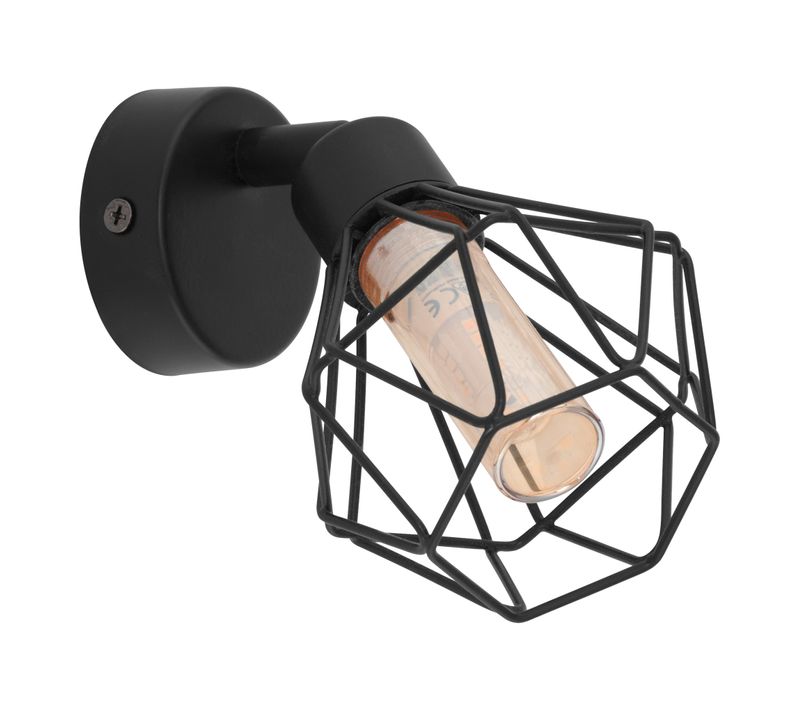 Spot 1 lumière LED ZAPATA Noir et ambre