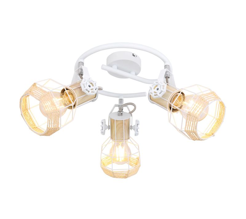 Spot Plafonnier Design Scandinave Bana - 3 Ampoules - Blanc