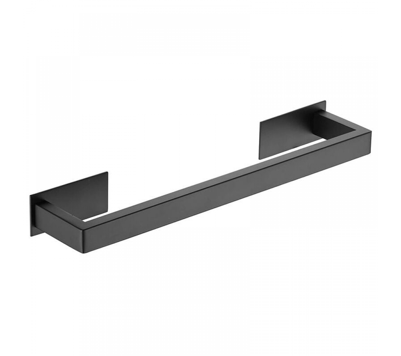 Porte-serviettes Autocollant En Acier Inoxydable 37 Cm - Noir