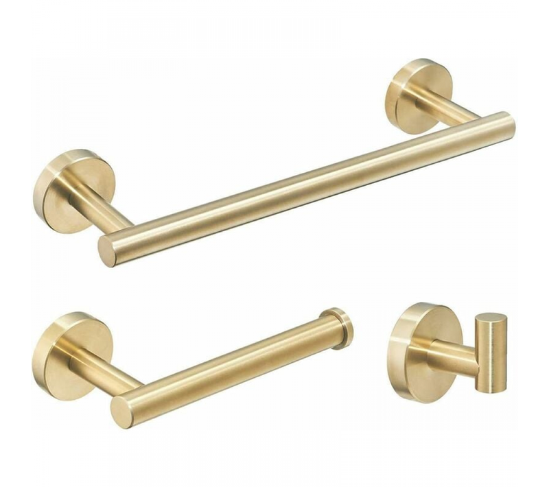 Ensemble De 3 Accessoires - Porte-serviette, Porte-Papier Toilette Et Crochet