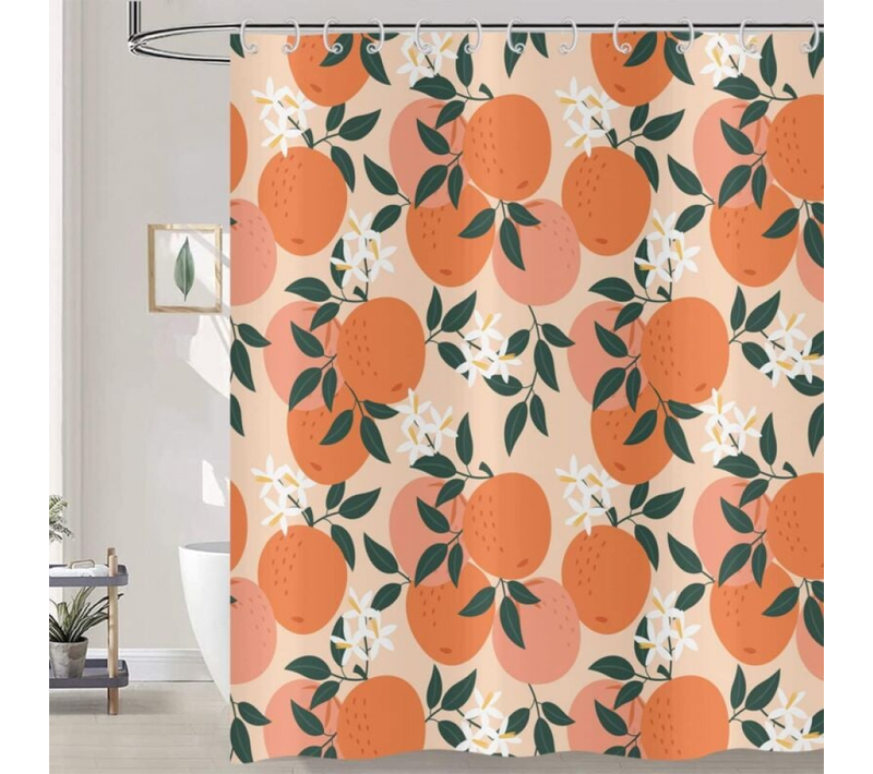 Rideau De Douche Pêche 180x180 Cm - Orange