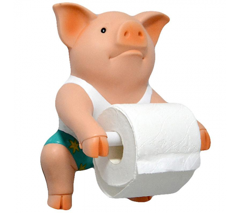 Pvc Pig Style Toilet Paper Holder Punch-free Hand Tissue Box Household Paper Towel Holder Reel