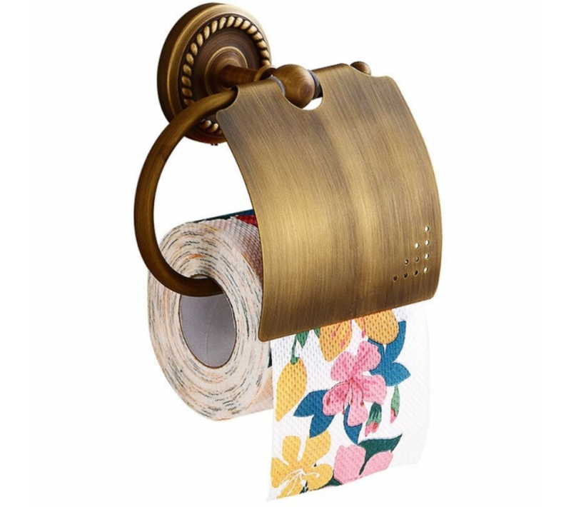 Porte-Papier Toilette Mural Retro En Laiton
