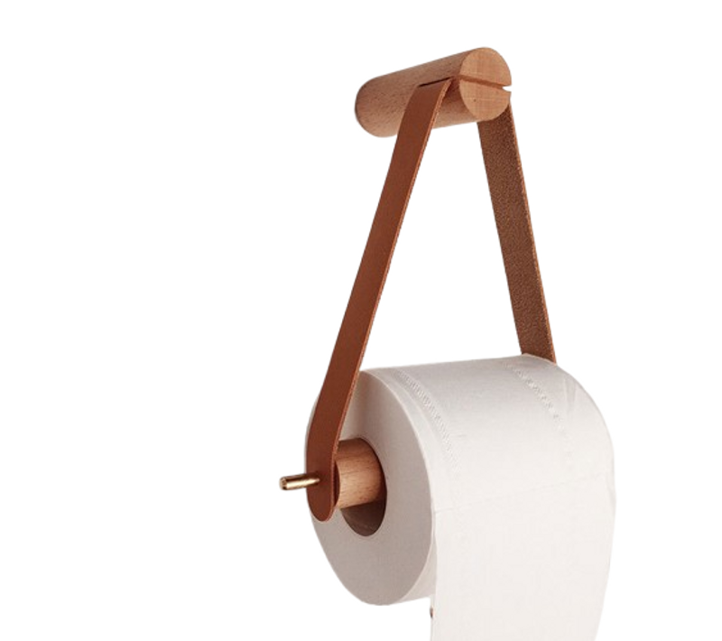 (brun) Porte-papier Toilette,support Papier Toilette Bois,porte-papier En Rouleau Rétro Mural