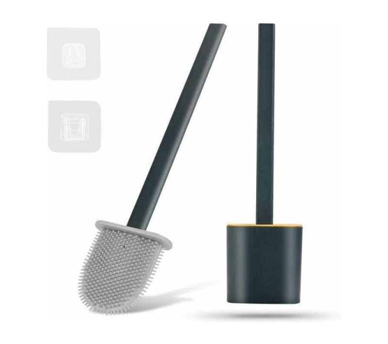 Brosse De Toilette Vert Foncé Avec Support