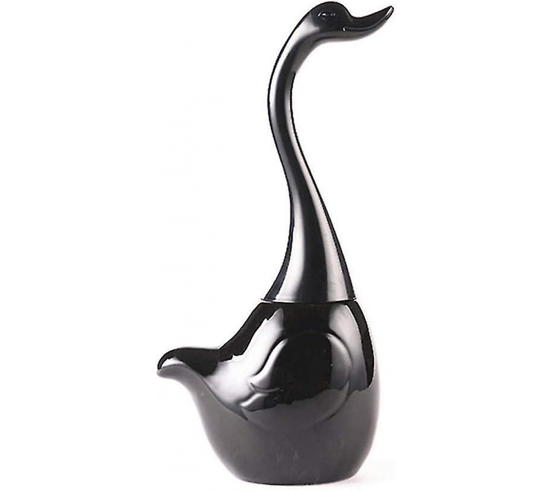 Brosse Wc Et Support En Forme De Cygne Pour Salle De Bain (noir)