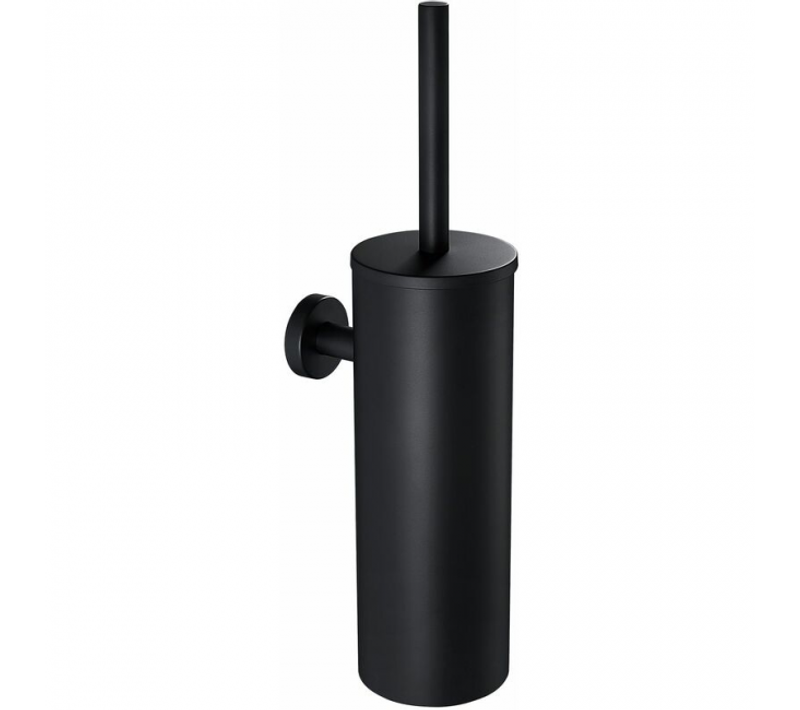 Brosse Wc Murale Noire En Acier Inoxydable Avec Support