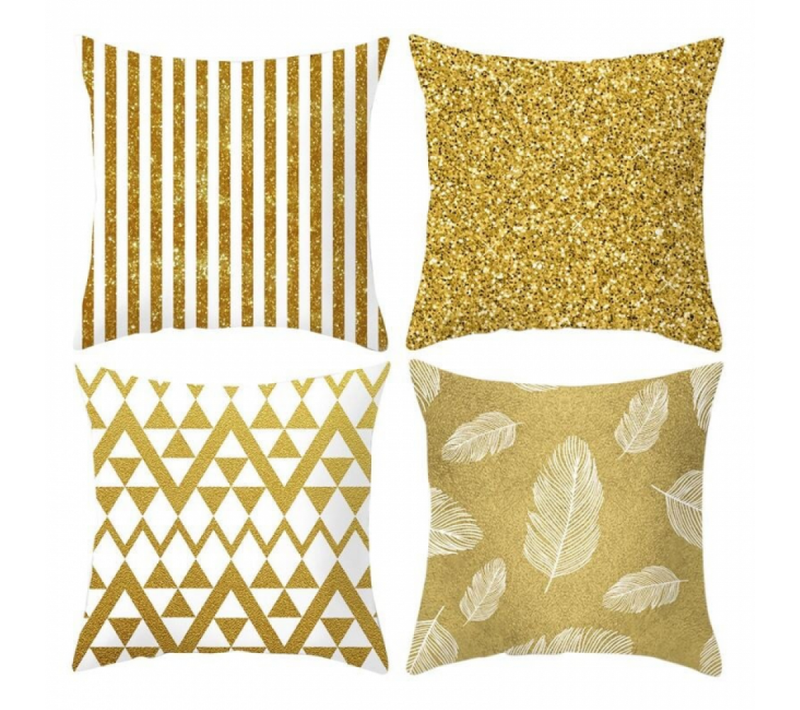 4 Pièces Nordique Moderne Abstrait Géométrique Ou Série Polyester Décoration De La D'oreiller