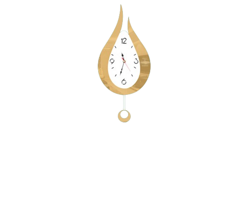 Or Pendules Murales Silencieuses Gouttelettes D'eau Swing Horloge Murale Design Moderne Style Nord