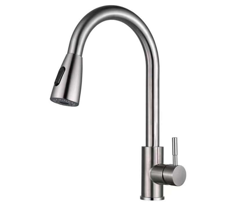 Robinet Cuisine,mitigeur Évier En Acier Inoxydable 304,deux Modes De Sortie D'eau,robinet Évier