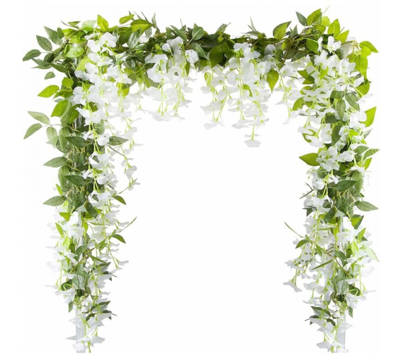 5pcs Artificielle Fleurs Wisteria Vigne