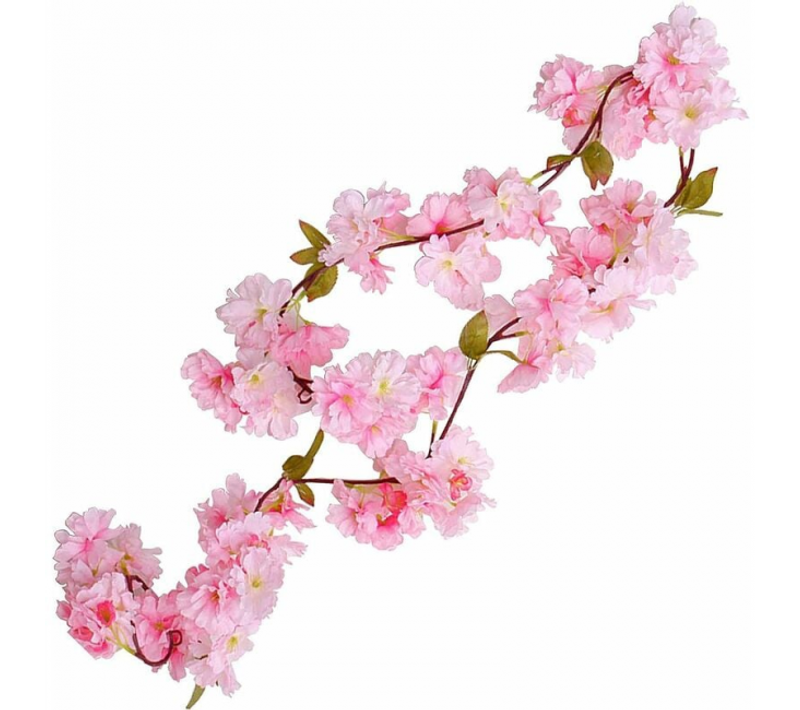 Rose Fleur De Cerisier,fleurs Cerisier Artificielles Guirlande Rotin Suspendus De Soie Vigne