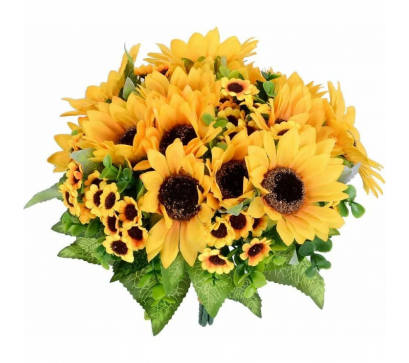 2 Pièces Artificielles Tournesol
