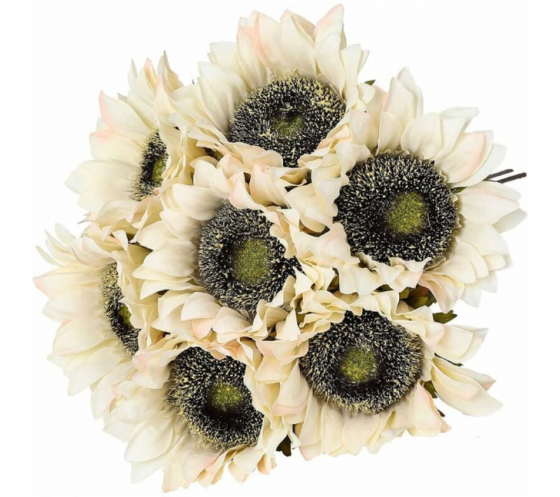 7 Bouquets Tournesols Fleurs Artificielles Tournesol Fleur Réaliste En Soie Tournesols Décoratifs
