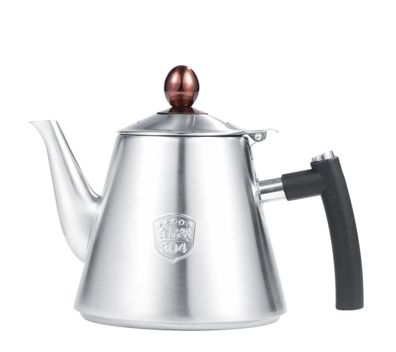 1.2l Acier Inoxydable Cuisinière Théière Thé Café Pot Bouilloire Résistant à La Chaleur Poignée