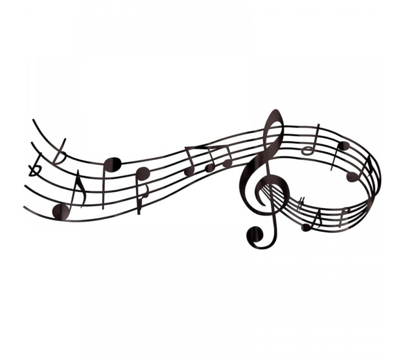 Musique Note Stickers Muraux Vinyle Sticker Musique Mur Art Grand Noir Pvc Adhésif Mural Esthétiqu
