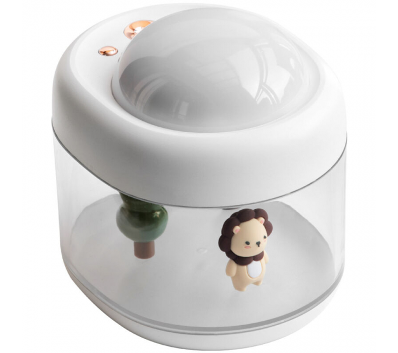 Lion Blanc Humidificateur D'air, 500ml Humidificateur Ultrasonique Silencieux à Brume
