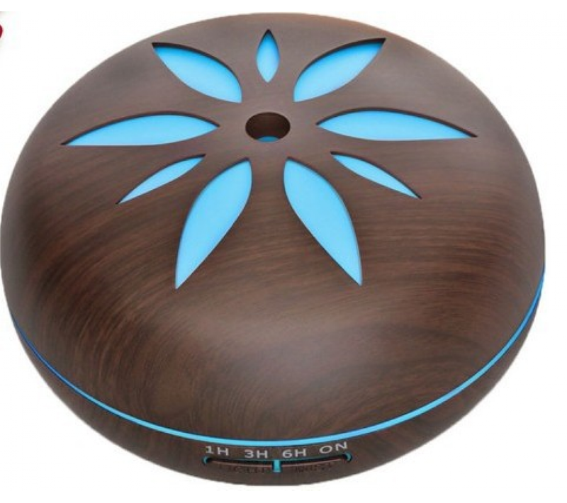 Humidificateur Ultrasonique D'atomiseur De Diffuseur D'aromathérapie De 550ml Brun Foncé