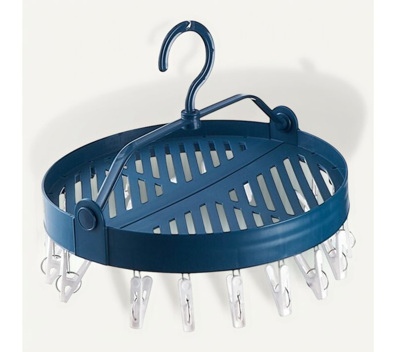 Bleu Porte-pince à Linge Pliable Support De Séchage De Linge Cintre Goutte à Goutte Pour Serviett