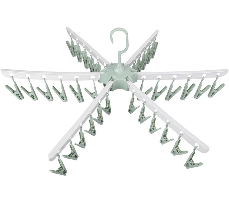 Pliable Séchoir Tourniquet, L'épingle à Linge,  Chaussettes, 36-clips Pinces à Linge Cintre Plast