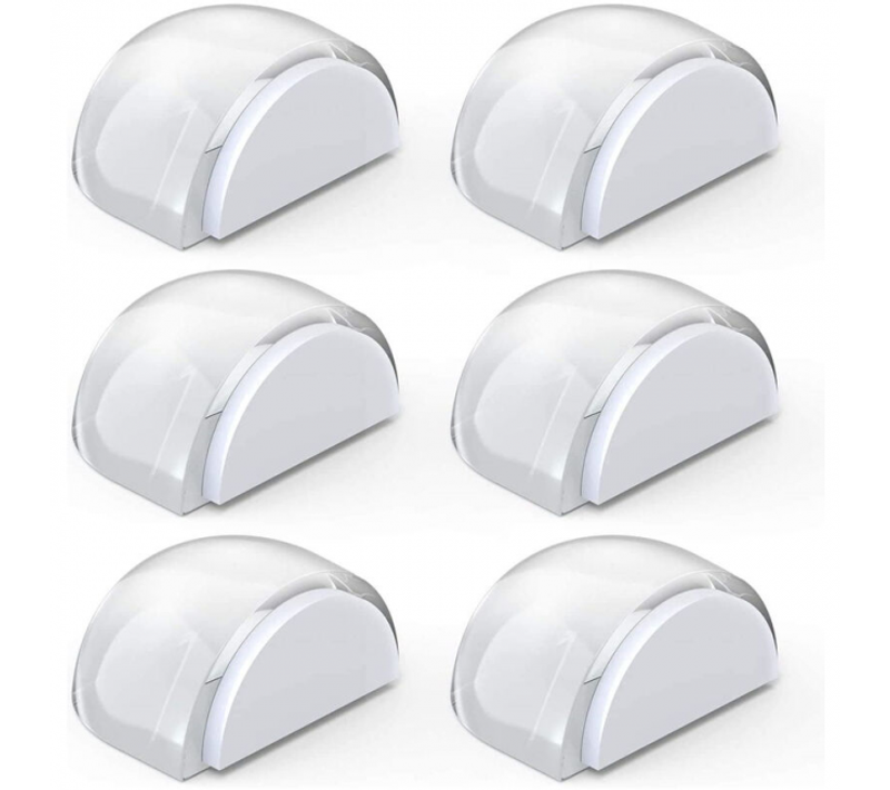 Lot De 6 Arrêts De Portes Autocollantes Au Sol Stop Porte Transparente Pour Protection De Portes